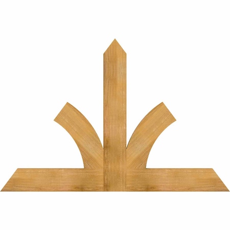 Ekena Millwork Richland Rough Sawn Timber Gable Bracket, Western Red Cedar, 60"W x 40"H x 2"D x 6"F, 16/12 Pitch GBW060X40X0206RIC00RWR